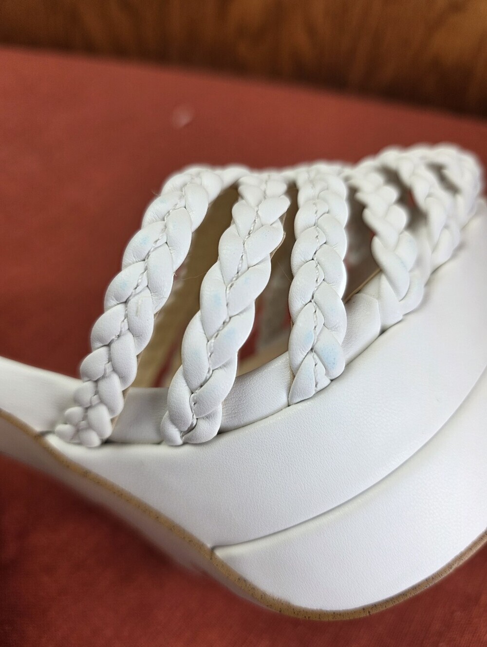 Jessica Simpson Basketweave Inaia Platform Heels, White - Picture 15 of 16